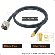 N erkek - SMA dişi Koaksiyel Kablo LMR240/RWC240