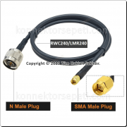 N erkek - SMA erkek Koaksiyel Kablo LMR240/RWC240