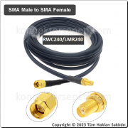 SMA erkek - SMA dişi Koaksiyel Kablo LMR240/RWC240