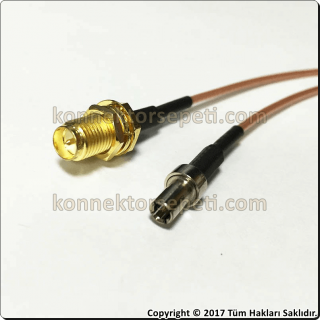 RP SMA dişi - TS9 erkek Pigtail Kablo 15cm