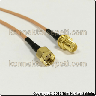 RP SMA erkek - RP SMA dişi Wireless Pigtail Kablo 15cm Rg316