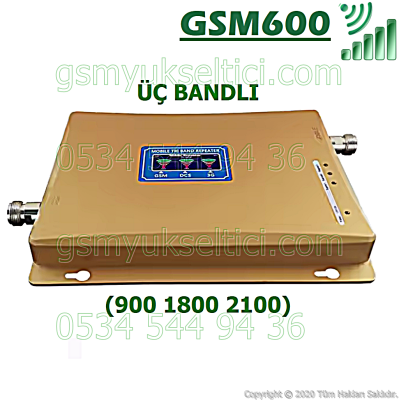 Gsm Sinyal Güçlendirici Üç Bandlı Gsm Yükseltici - 2 İç Antenli