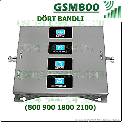 Gsm Sinyal Güçlendirici Dört Bandlı Gsm Yükseltici